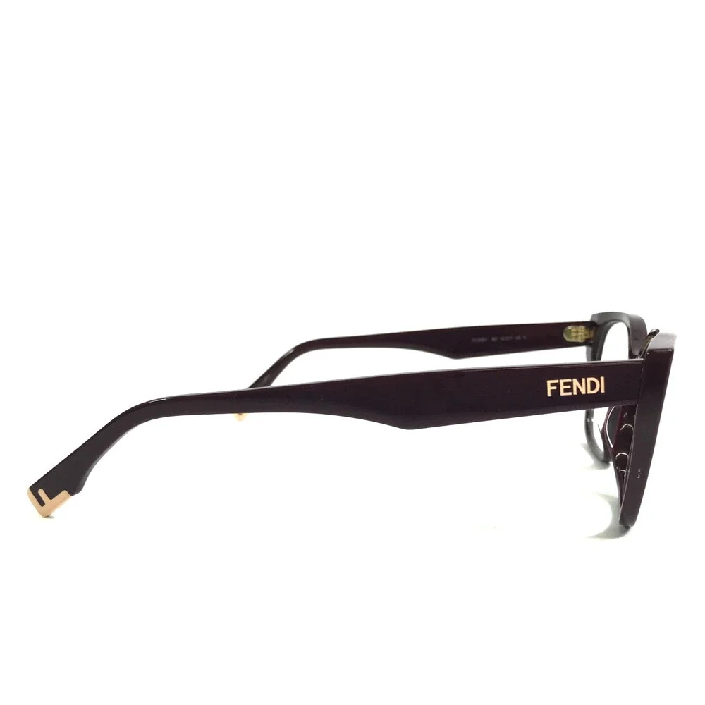 Fendi Eyeglasses Frames FE50001I 081 Polished Purple Cat Eye Full Rim 52-17-145
